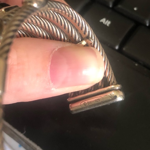 David Yurman Green Stone Confetti 5 Row Bracelet - Picture 3 of 3